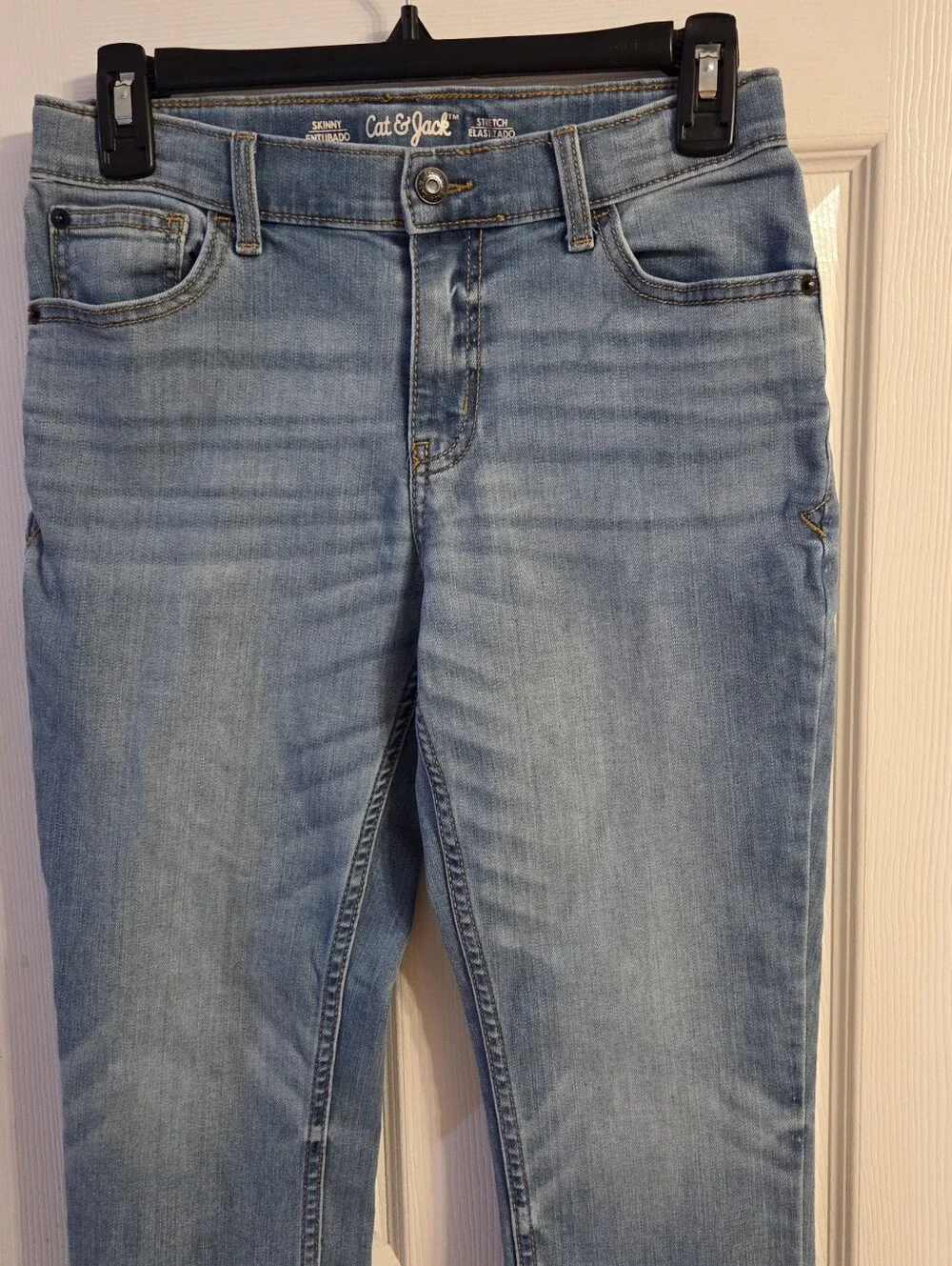 🧸3/$15🧸Cat & Jack Girls' Skinny Stretch Jeans Size 12 Light Wash Denim